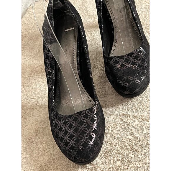 Marco Tozzi Black Patterned 4in High Heel Pumps Size 41 US 9.5 - Picture 15 of 16